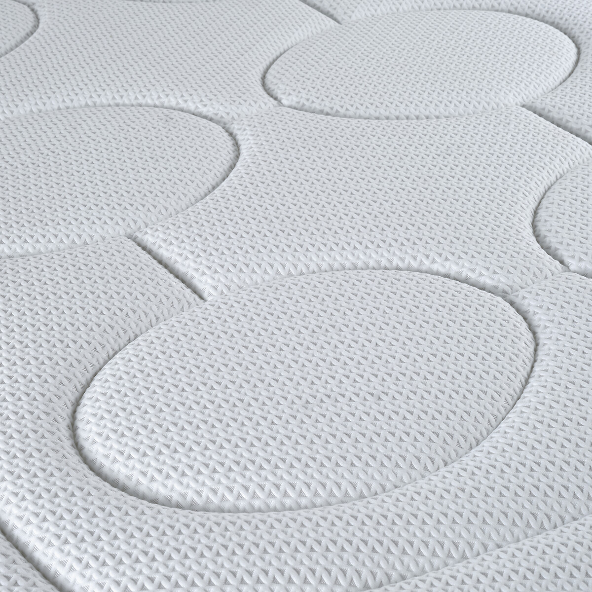 Materasso ibrido a molle e schiuma, Conquérant bianco/grigio chiné, BULTEX