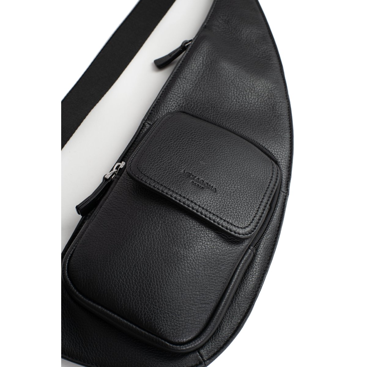 Sac monobretelle  CHESTER noir, HEXAGONA