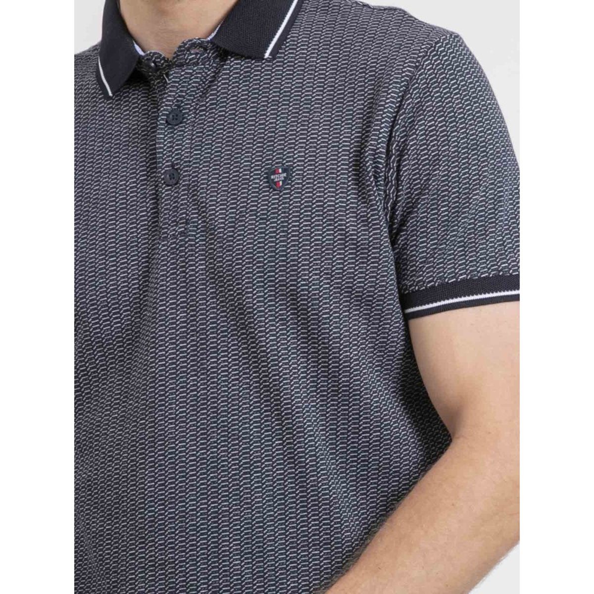 Polo Manches Courtes Pur Coton Motifs Pigumax bleu marine, RITCHIE