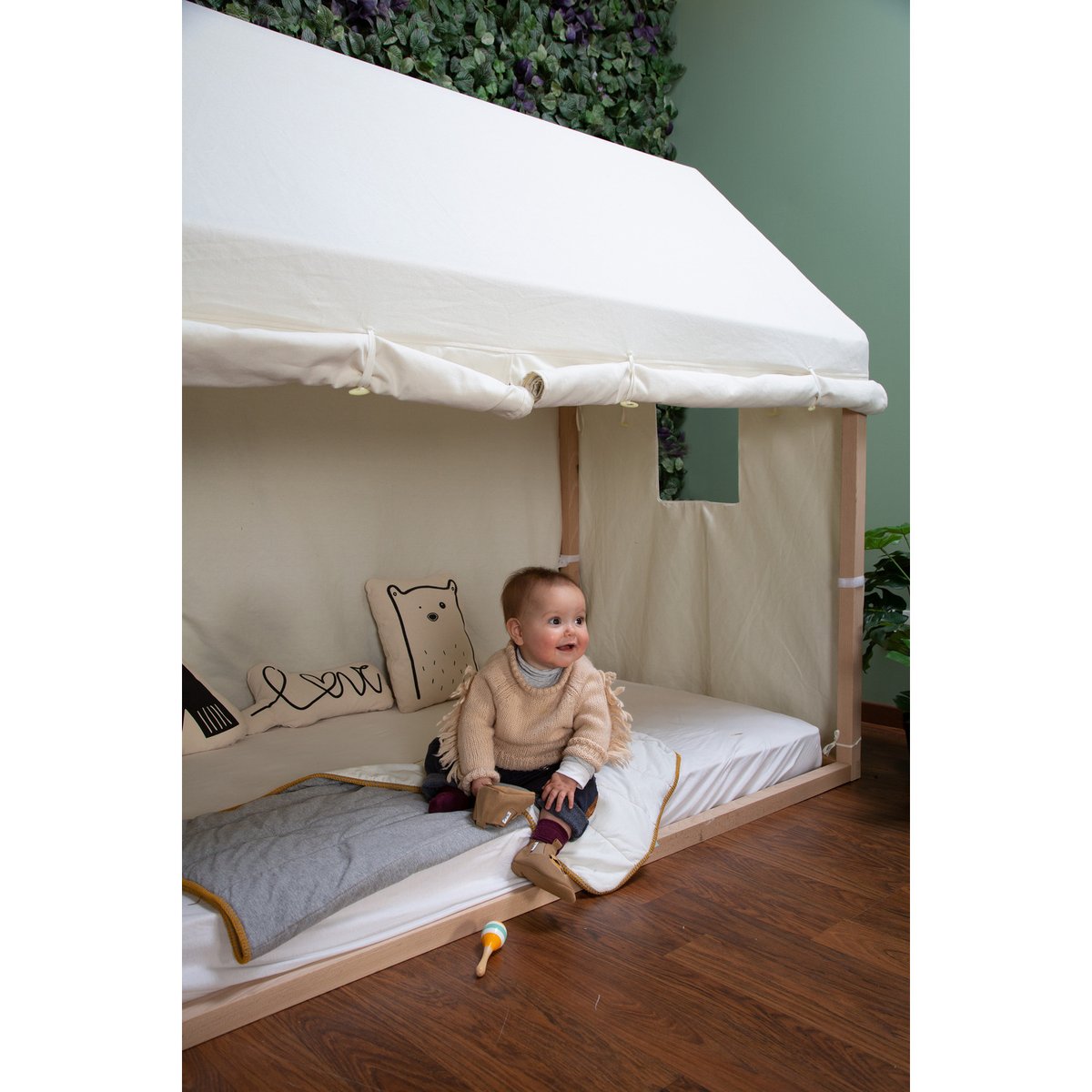 Cadre de lit tipi 90x200 cm naturel, CHILDHOME