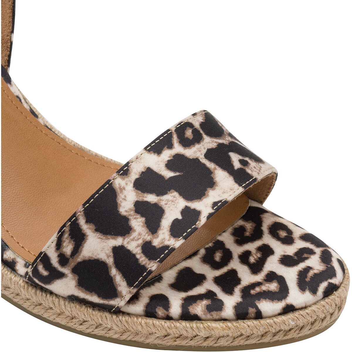 Espadrilles met sleehak luipaardprint, TAMARIS