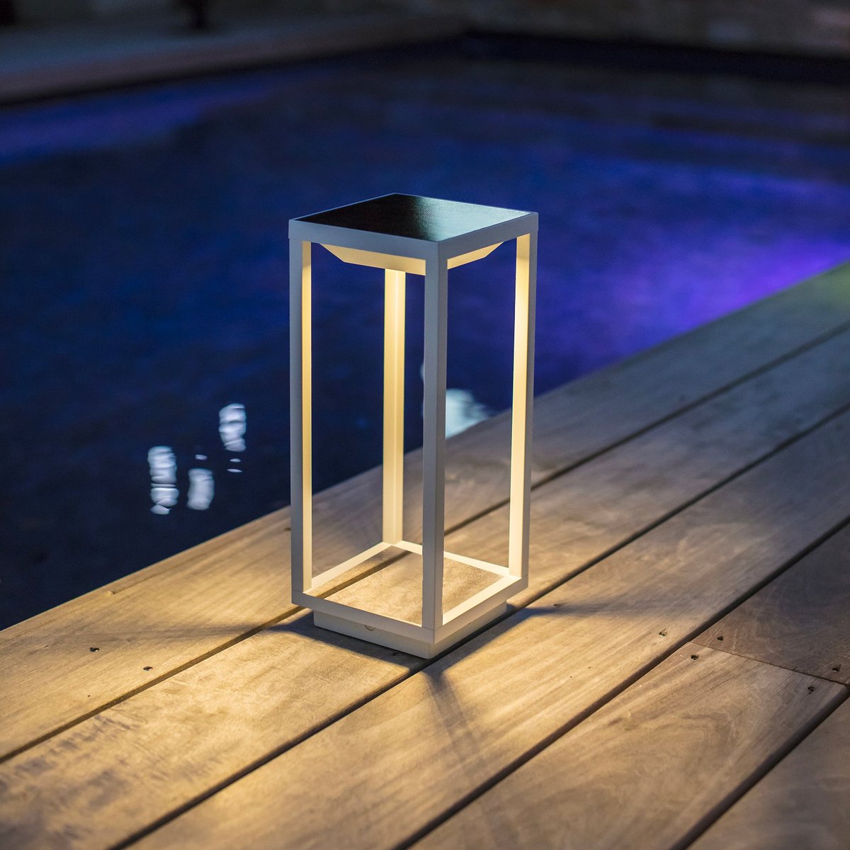Lanterne solaire rechargeable HYDRA blanc, LUMISKY