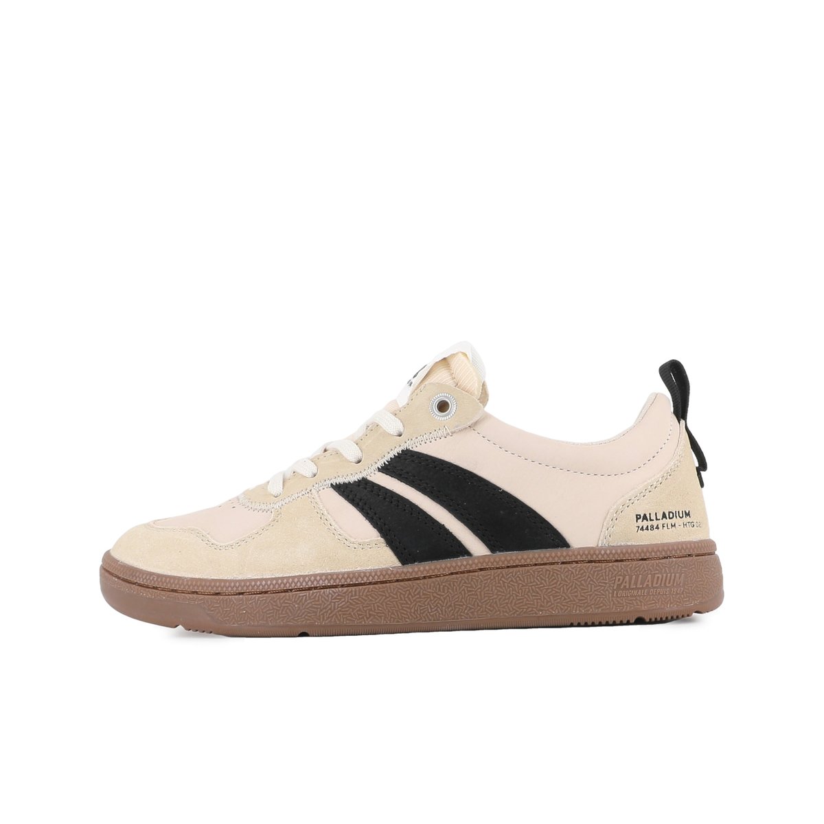 Baskets cuir Pallacup Flame almond milk/black, PALLADIUM
