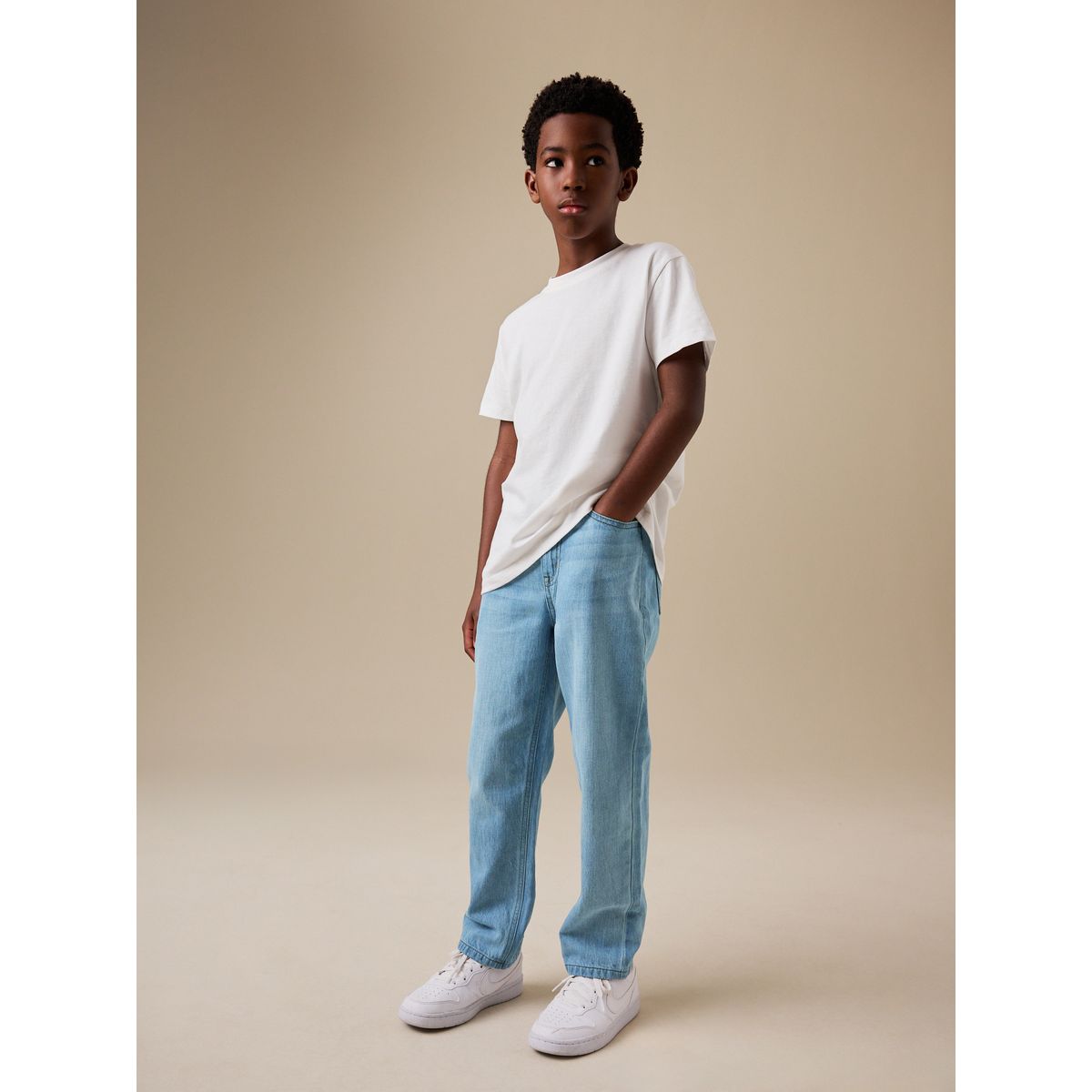Jean en denim mélangé jean bleu moyen, NEXT