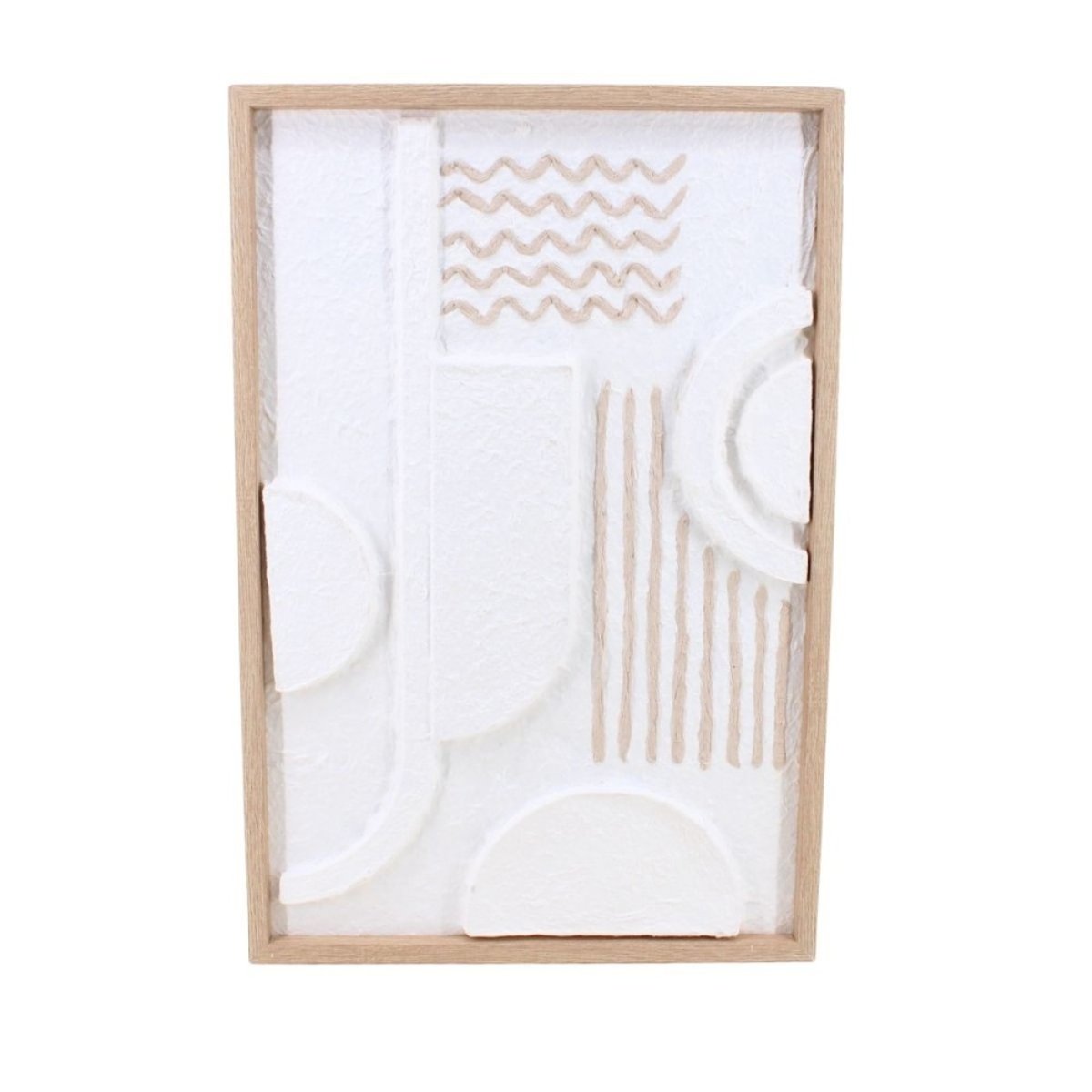 Cadre décoratif en relief 40x60cm blanc, ORNAMI
