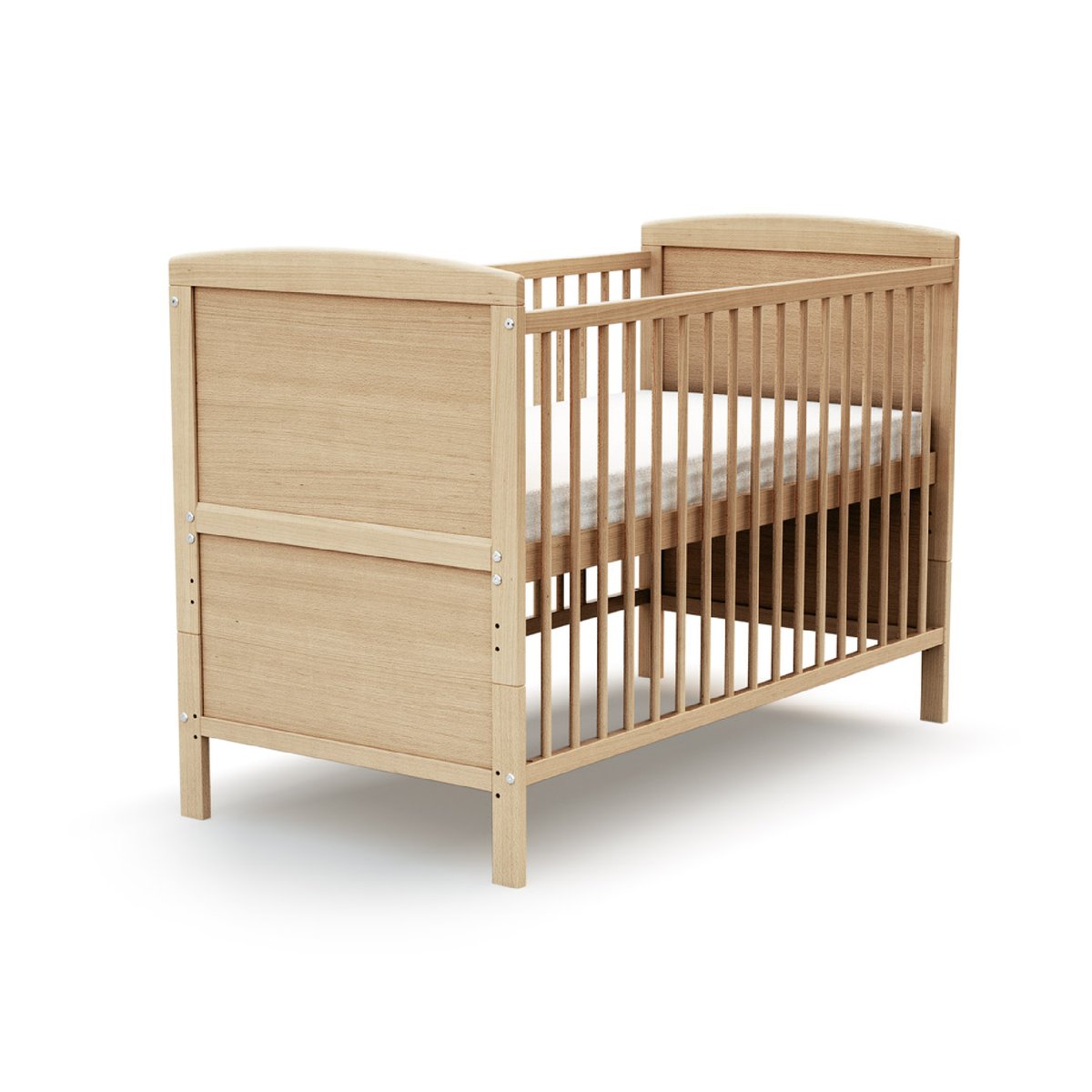 Lit bébé évolutif en bois LUNA hêtre verni, AT4