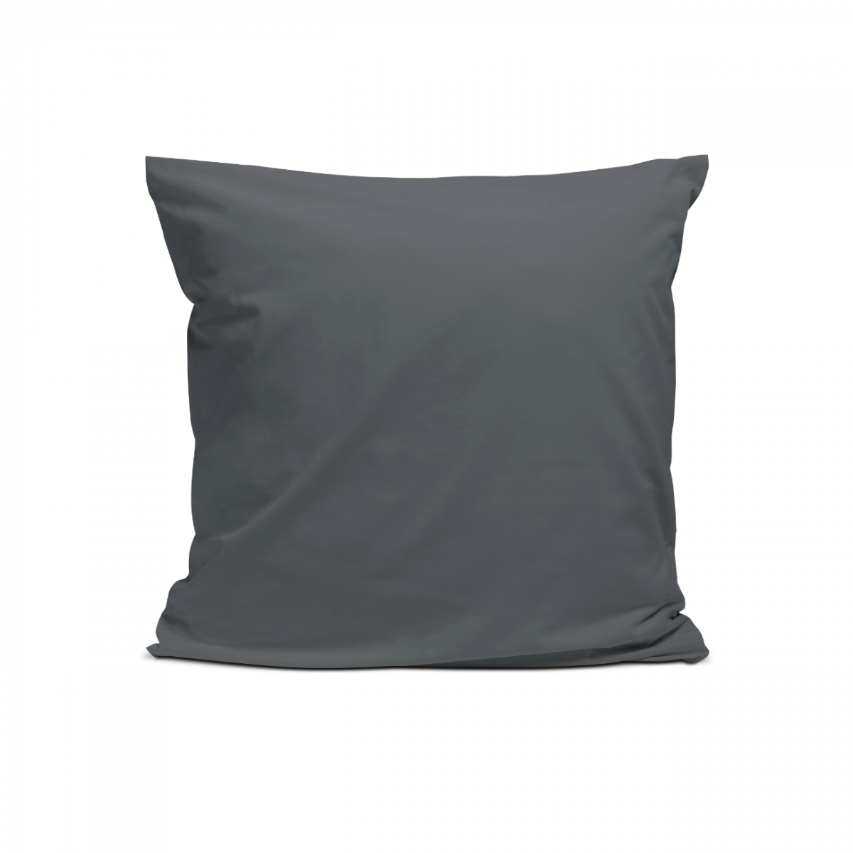 Taie d'oreiller unie PERCALE DE COTON anthracite, BLEU CALIN