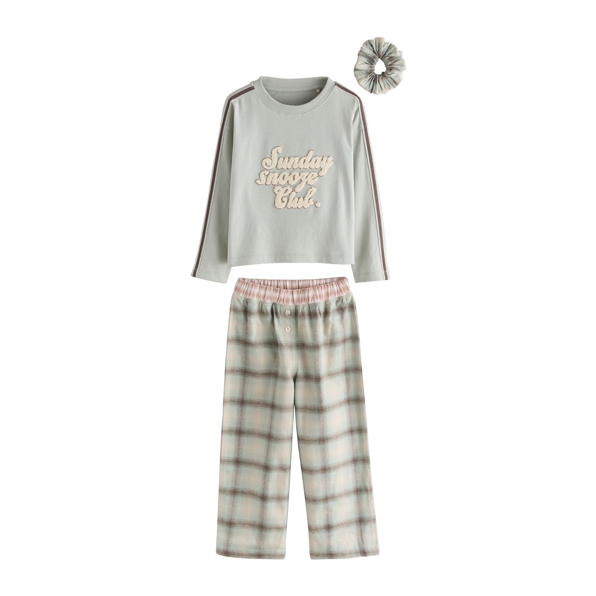 Pyjama large tissé, lot de 2 vert/rose, NEXT