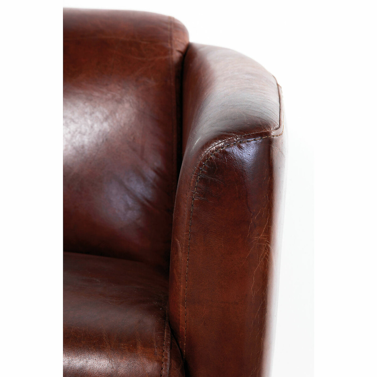 Canapé Cigar Lounge 3-places cuir marron, KARE DESIGN