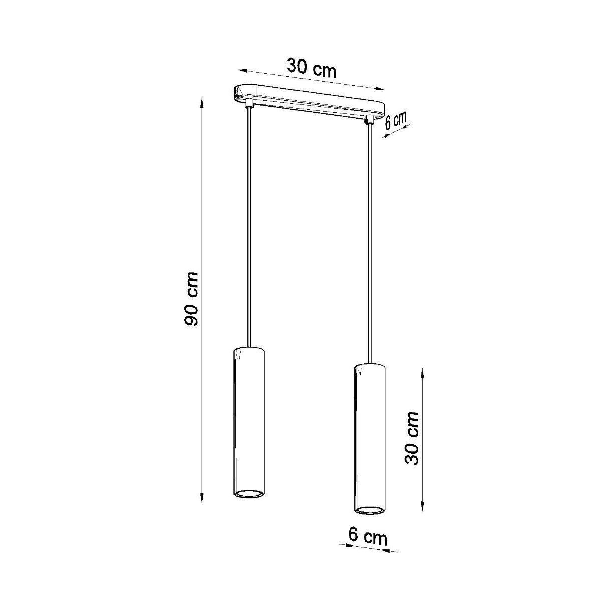 Suspension Bois Bois Naturel GU10 2 Lino Line marron, EDEN