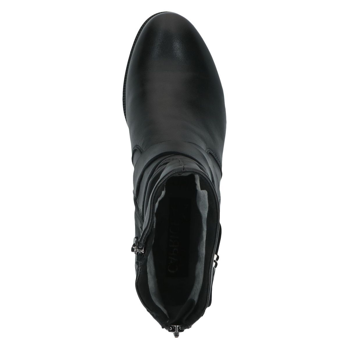 Bottine en cuir noir nappa, CAPRICE