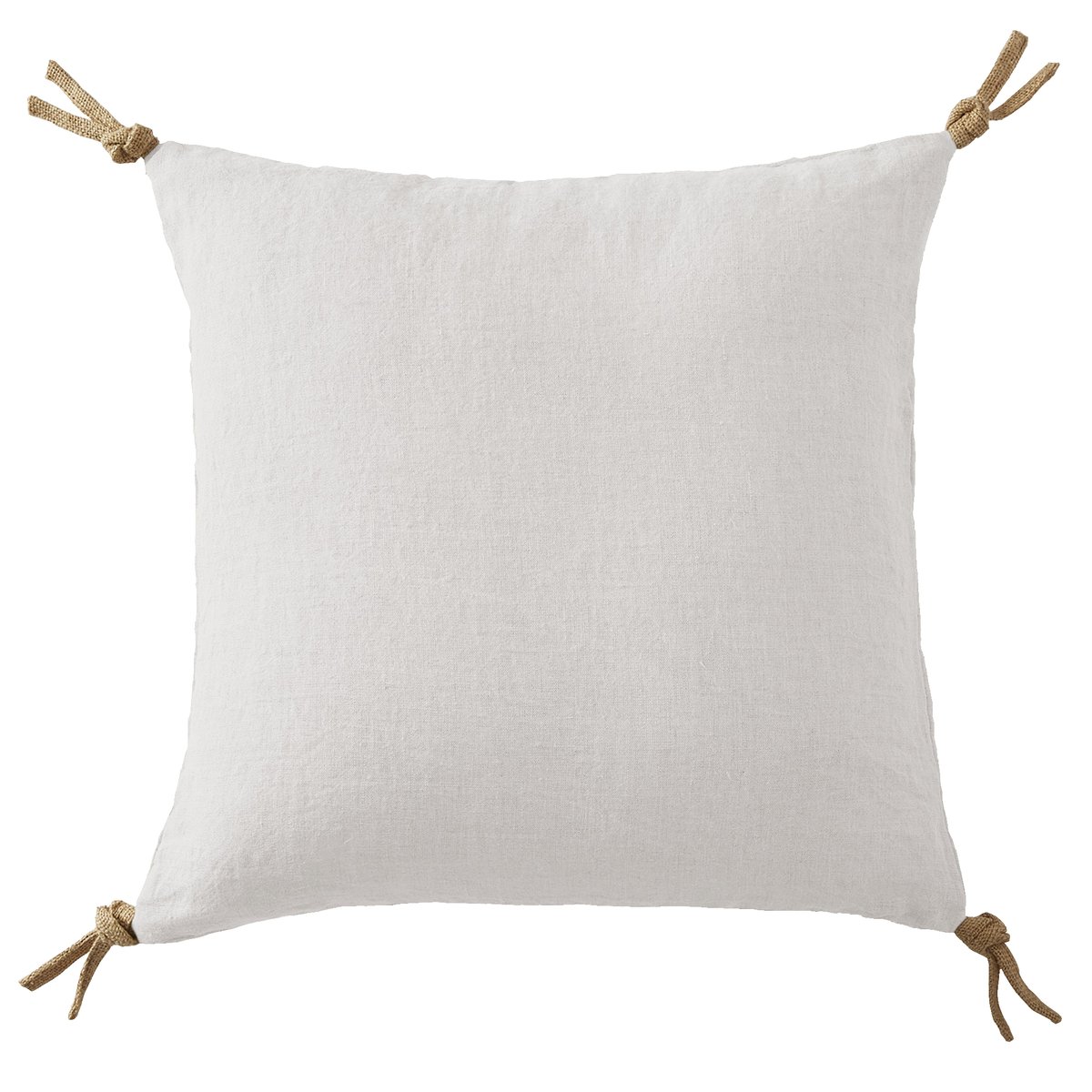 Coussin 45x45 cm Lin Français Craie blanc, EDEN
