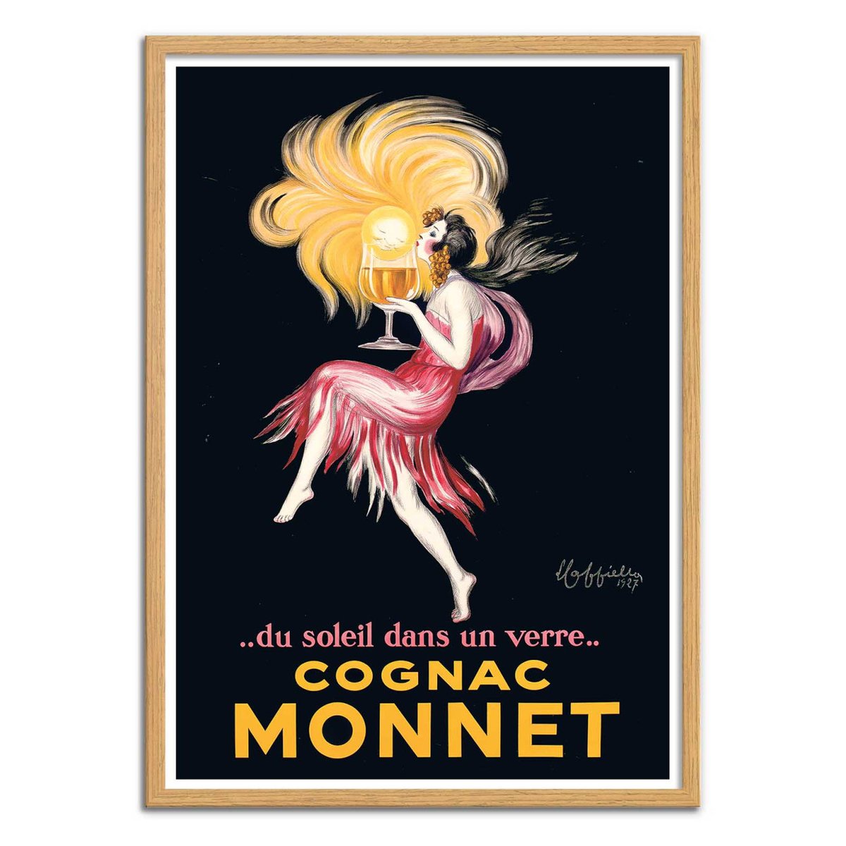 Affiche d'art - Cognac Monnet 1927 - Leonetto Cappiello couleur unique, WALL EDITIONS