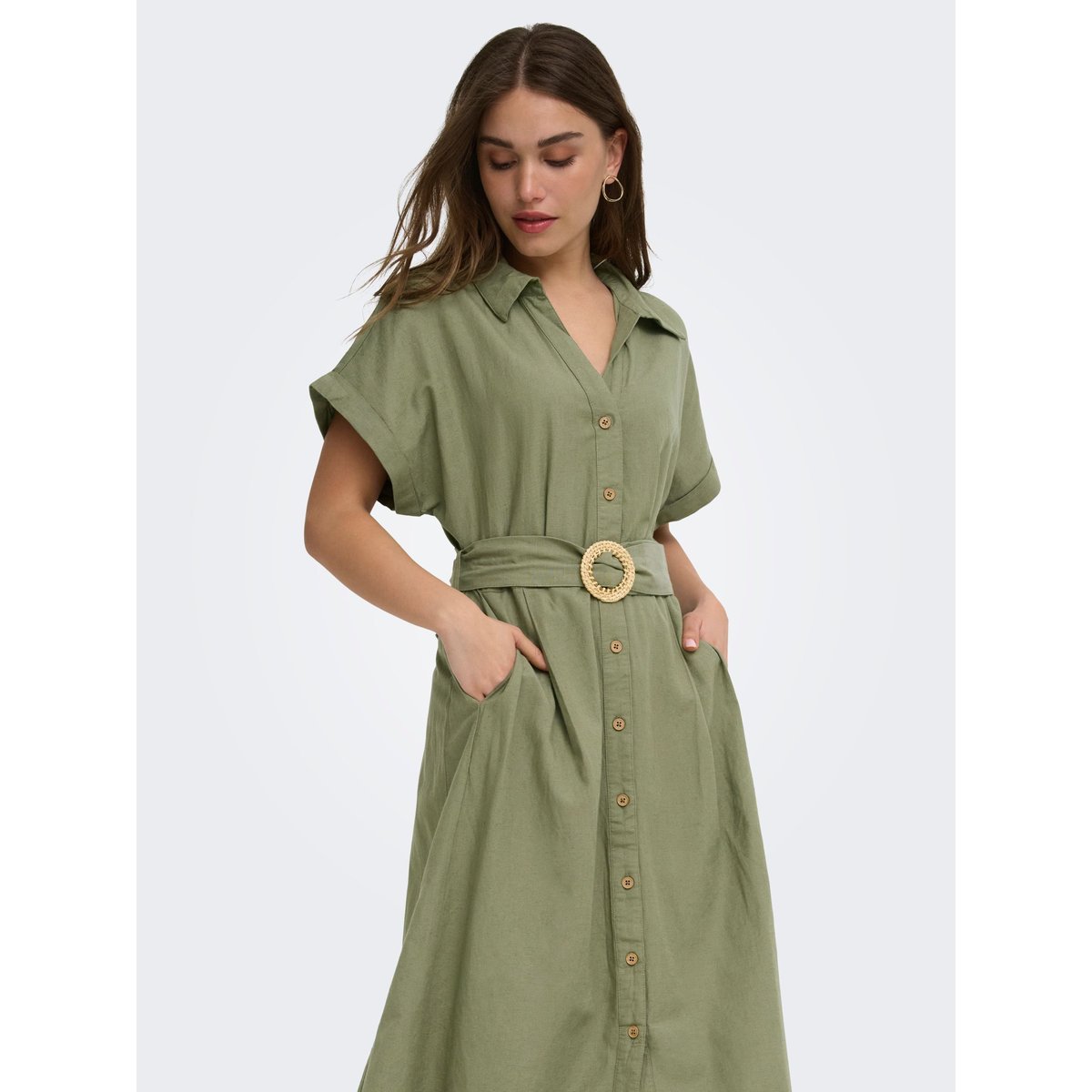 Robe Chemise deep lichen green 1, ONLY