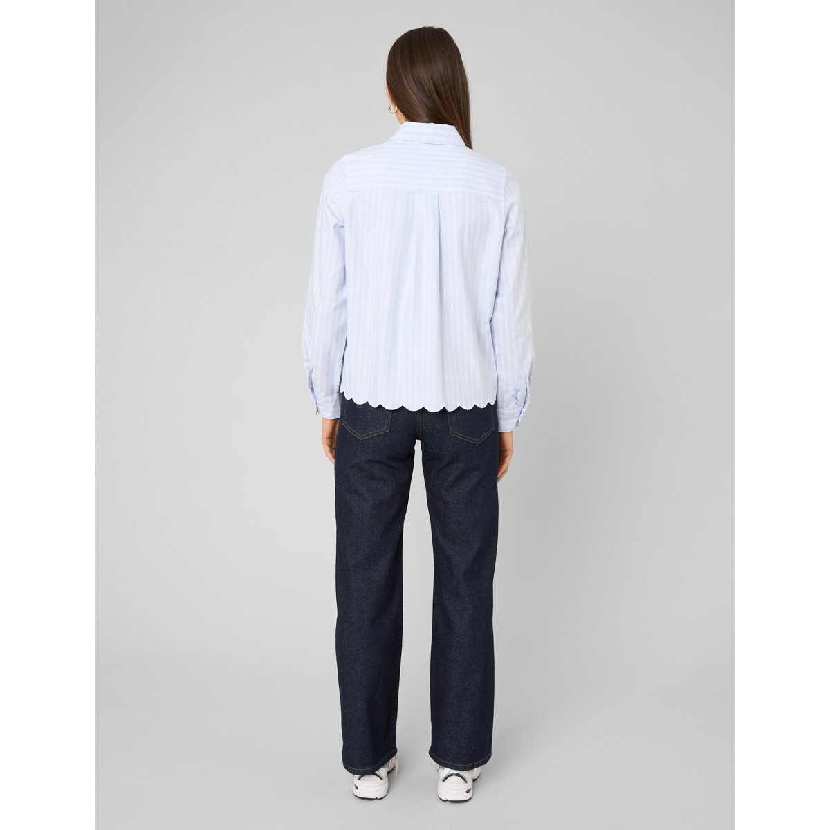 Chemise rayée festonnée lila, BZB