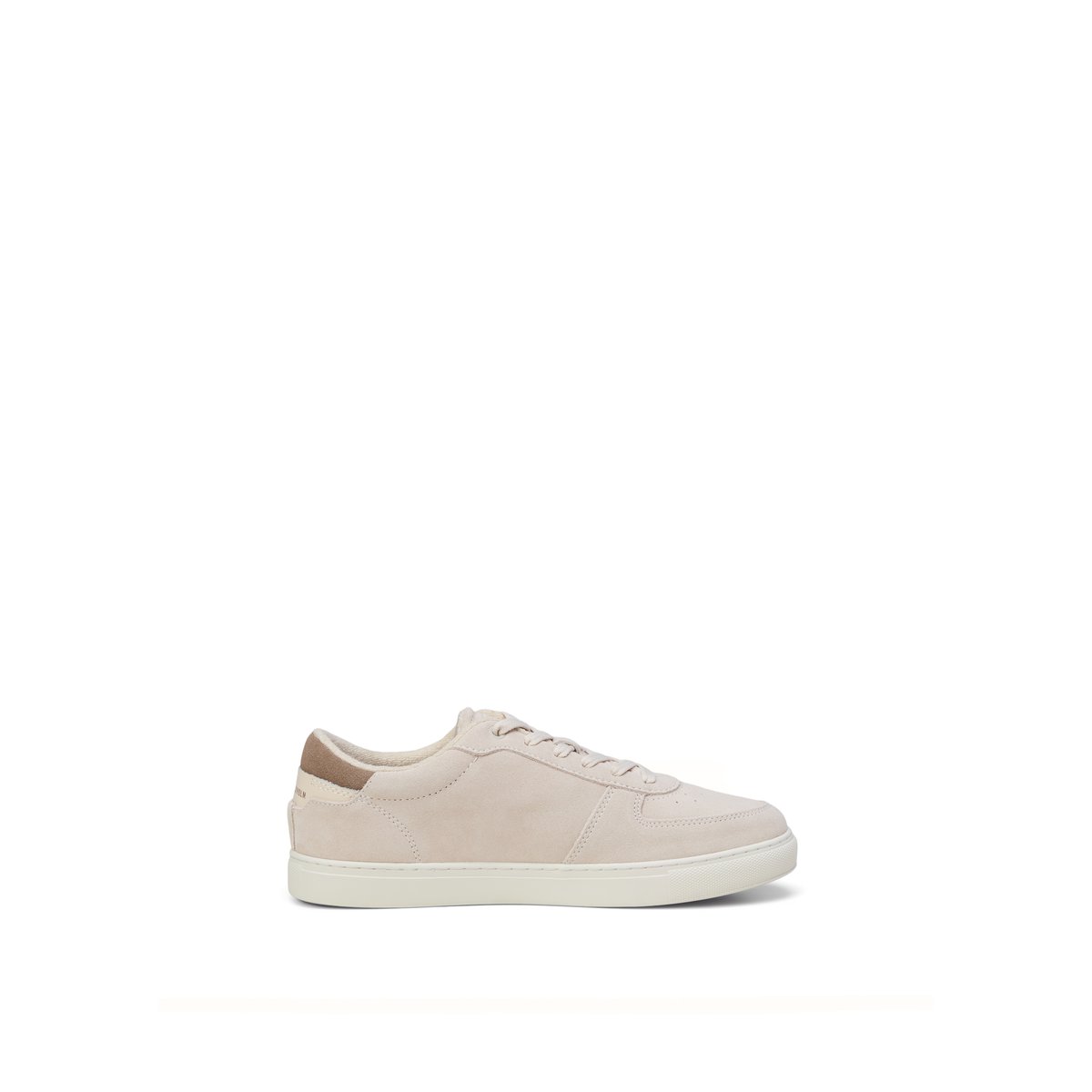 Baskets en cuir velours avec doublure en éponge beige, MARC O'POLO