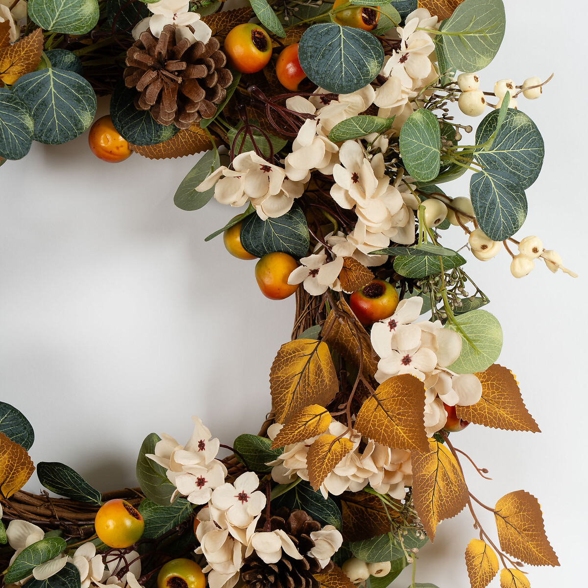 60cm Hydrangea & Foliage Wreath green, SO'HOME