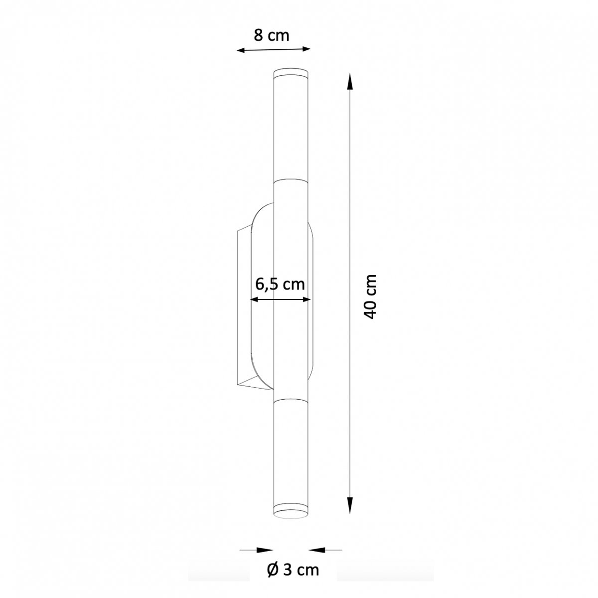 Applique dorée LED verticale - BARLETTA doré / laiton, KOSILUM