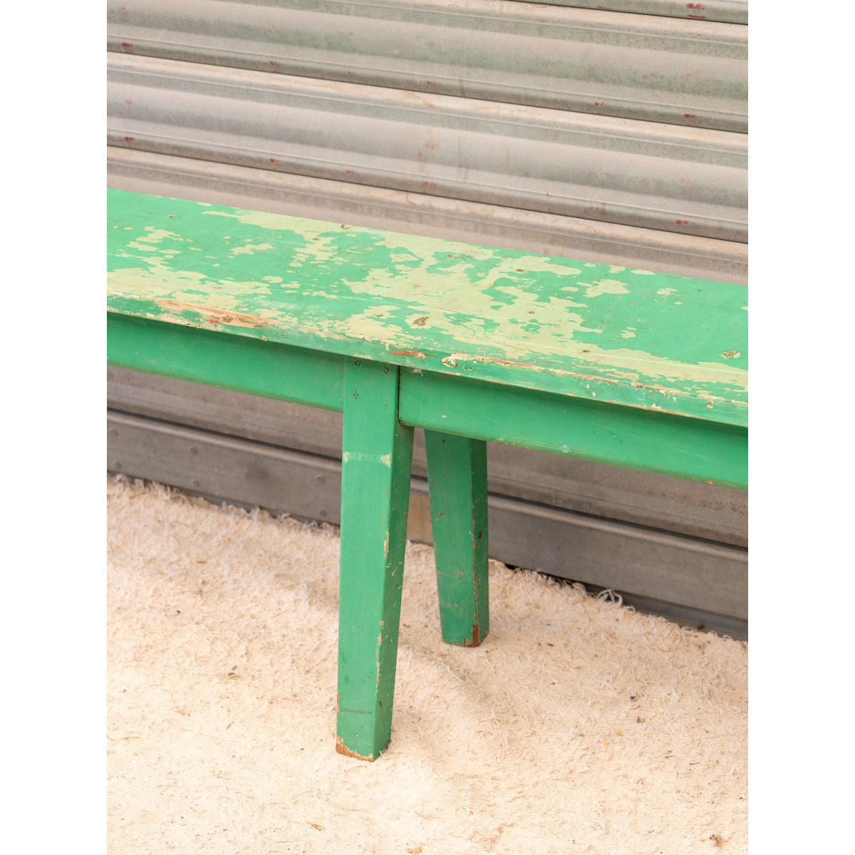 Banc en bois vert Antoine N°467 - Bon état vert, DEBONGOUT