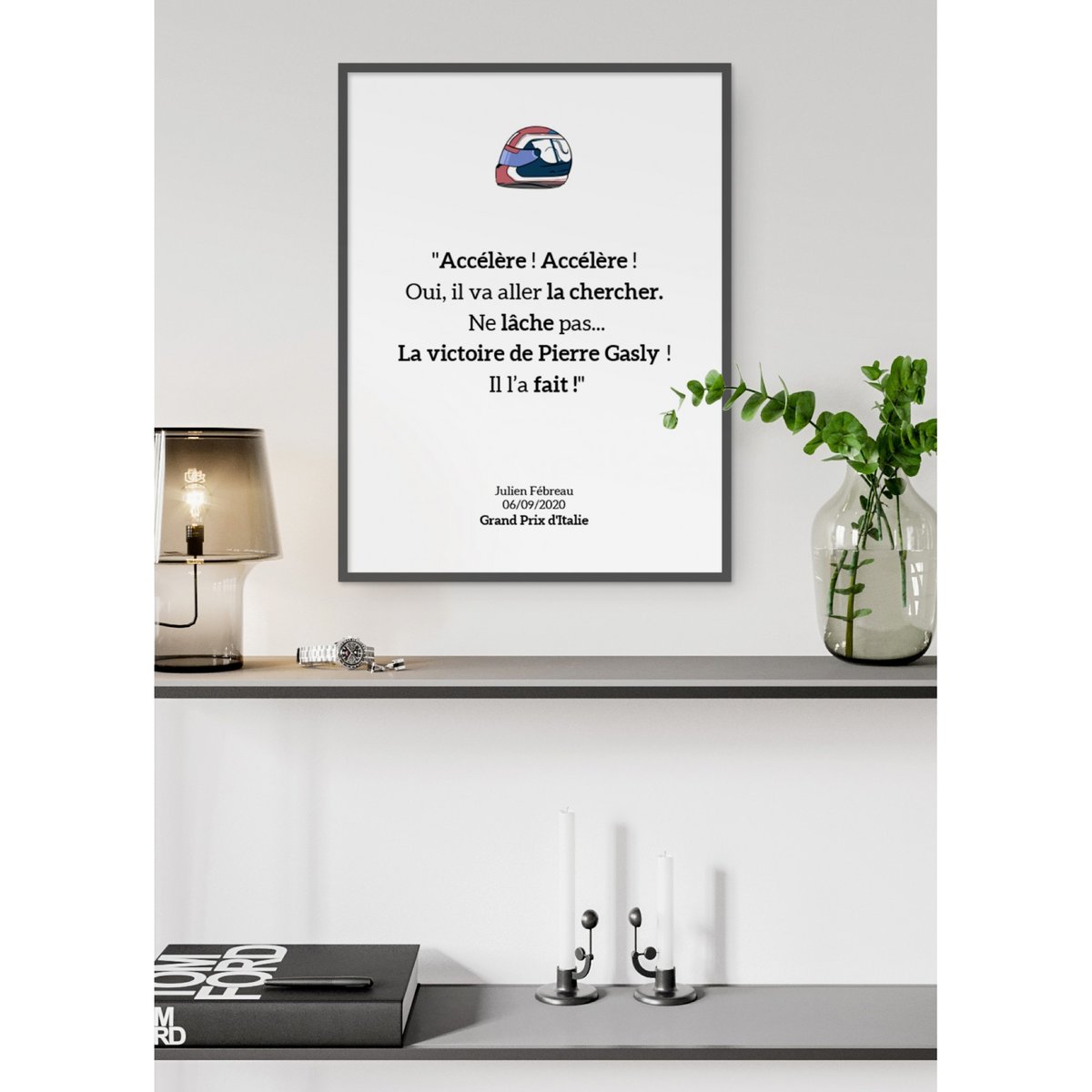 Affiche 'Accélère, accélère !' blanc, L'AFFICHERIE