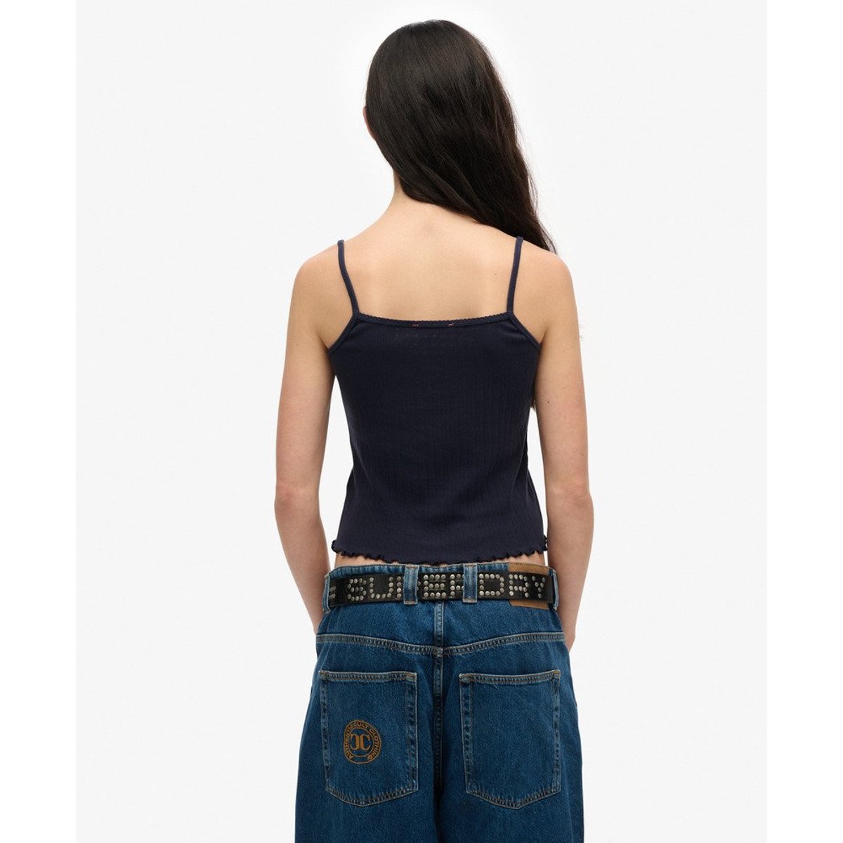 Caraco en pointelle à motif Athletic Essentials bleu marine profond, SUPERDRY
