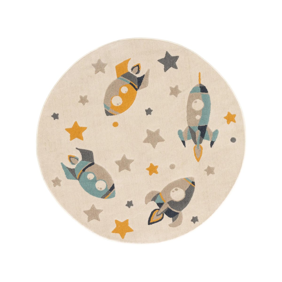 Tapis enfant rond APOLLO crème, BENUTA