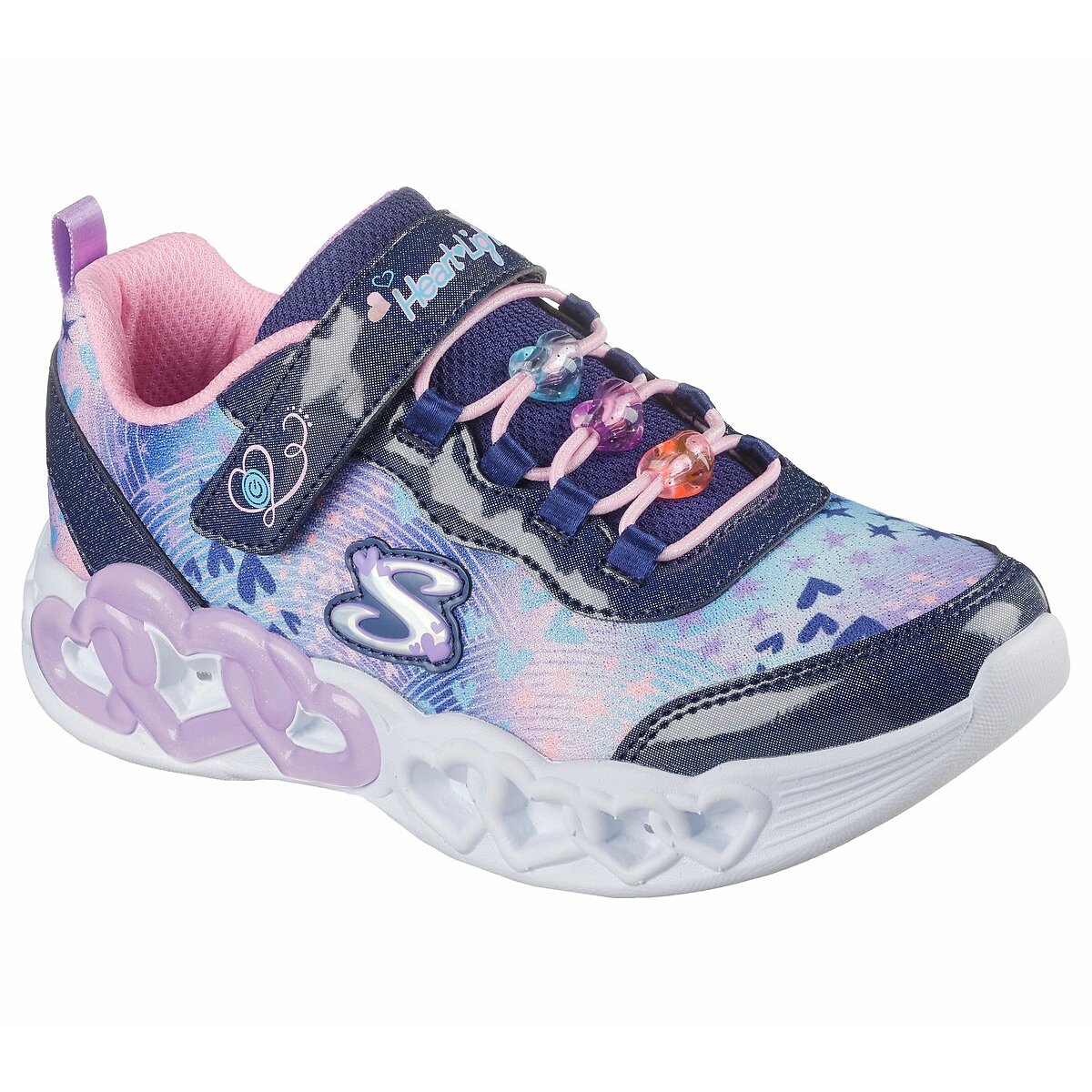 Baskets S-Lights: Infinite Heart Lights bleu marine/multicolore, SKECHERS