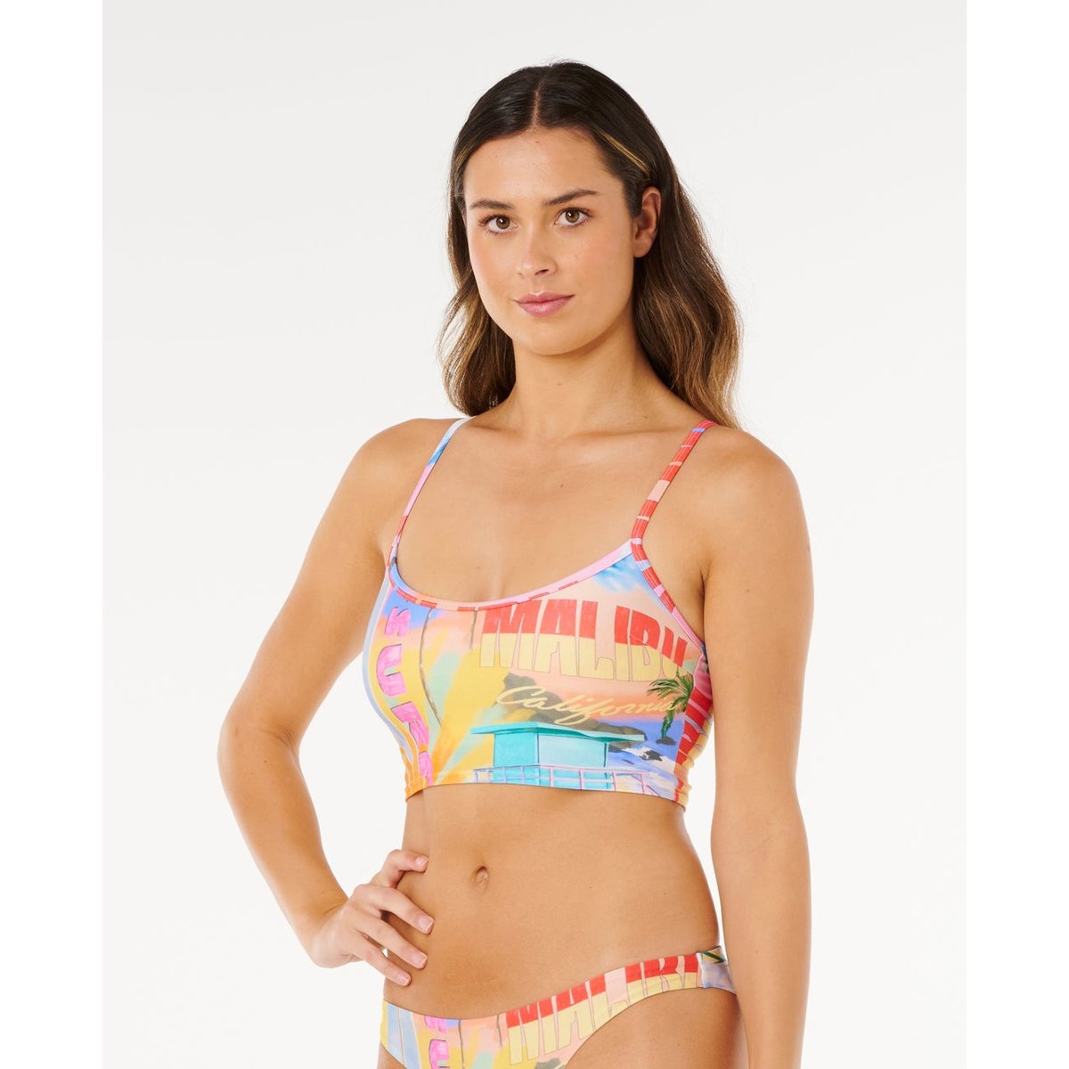 Haut de maillot de bain tank multi-fit Hotel Malibu multicolore, RIP CURL