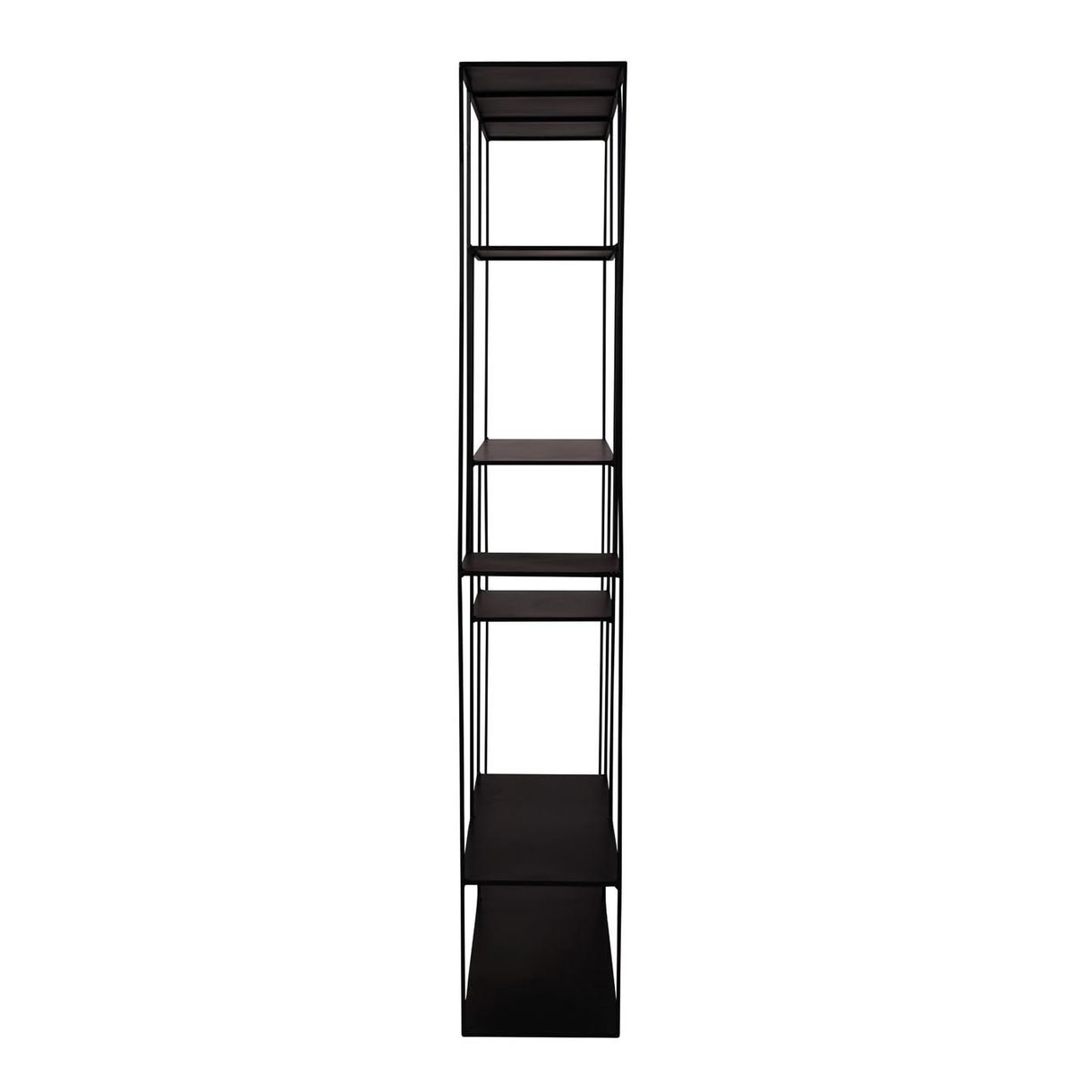 Etagère en métal H180 cm 8 niches Expo noir, ZAGO