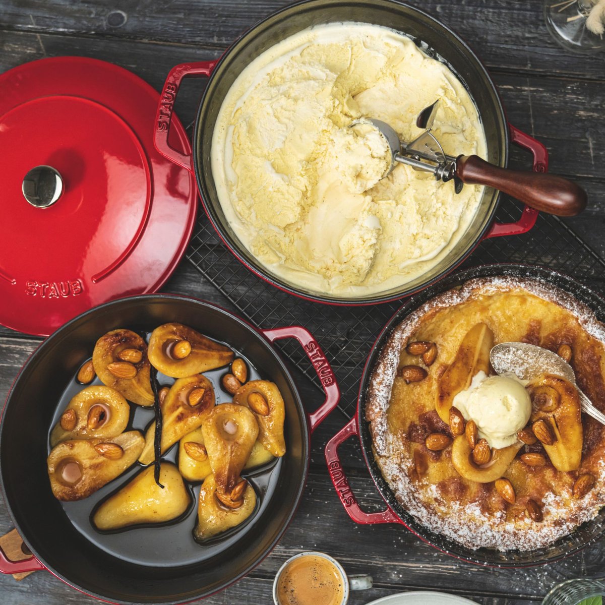 3-pcs, Set empilable, Cerise cerise, STAUB