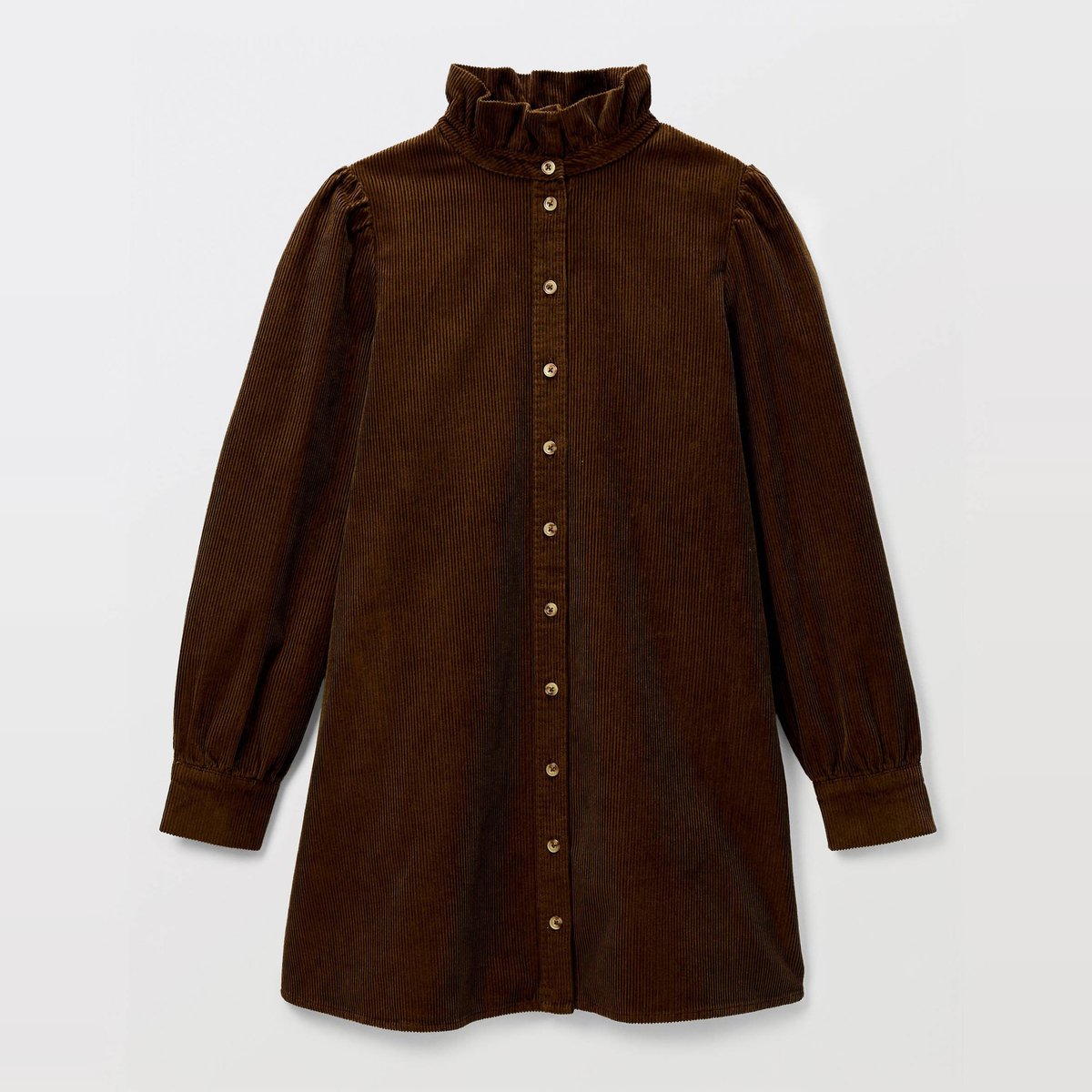 Robe courte unie manches longues en velours parka, MONOPRIX