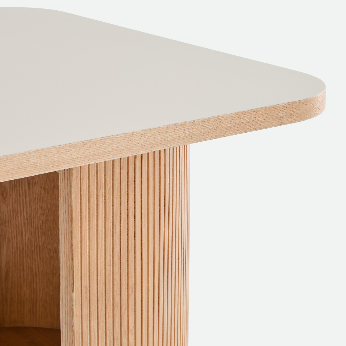 Bureau avec rangements, pieds cannelés, FRATTI chene/beige, LA REDOUTE INTERIEURS