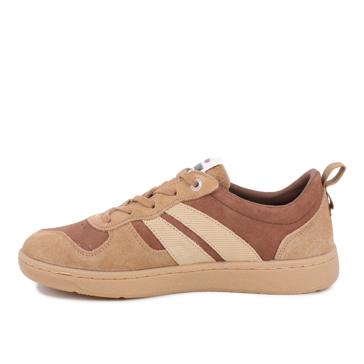 Baskets basses en coton PALLACUP FLAME SDE marron-raw brown/dearbrwon, PALLADIUM