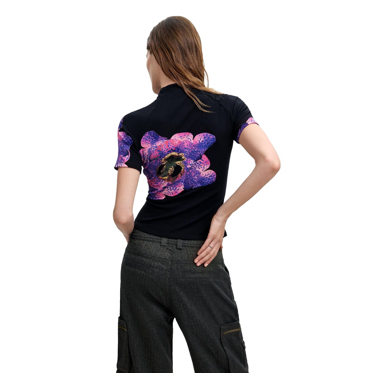 T-shirt imprimé Lacroix noir, DESIGUAL