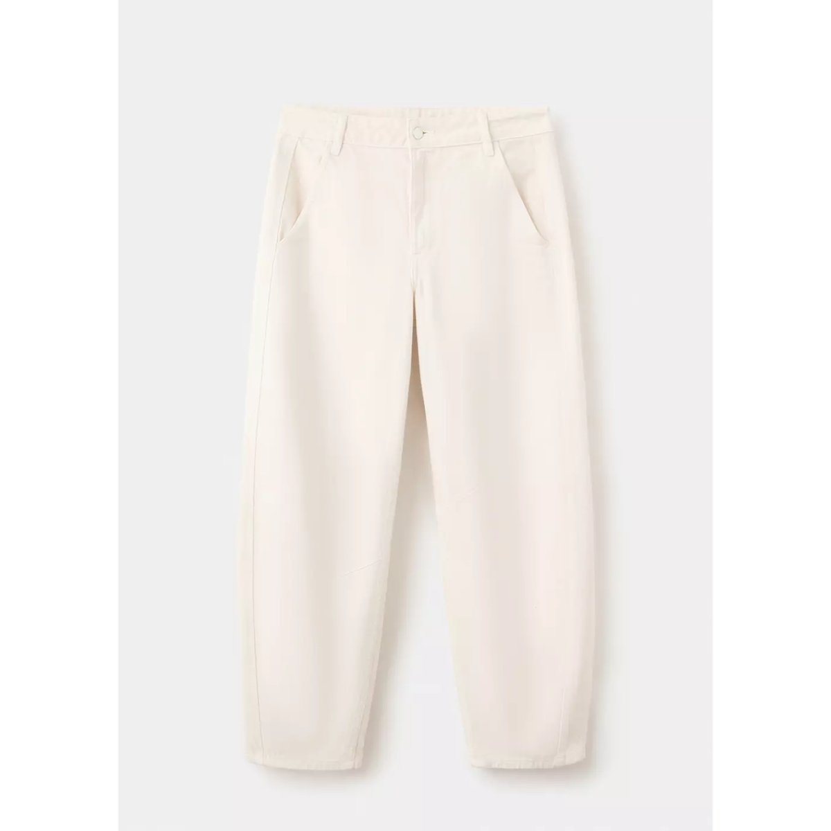 Jean balloon taille normale écru, MANGO