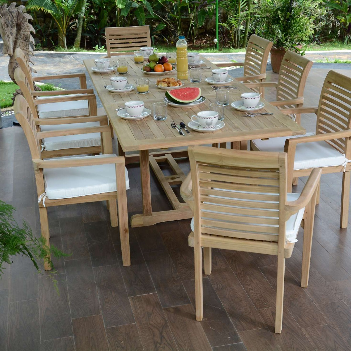 Coussin pour fauteuils fixes de jardin crème, TECK ATTITUDE