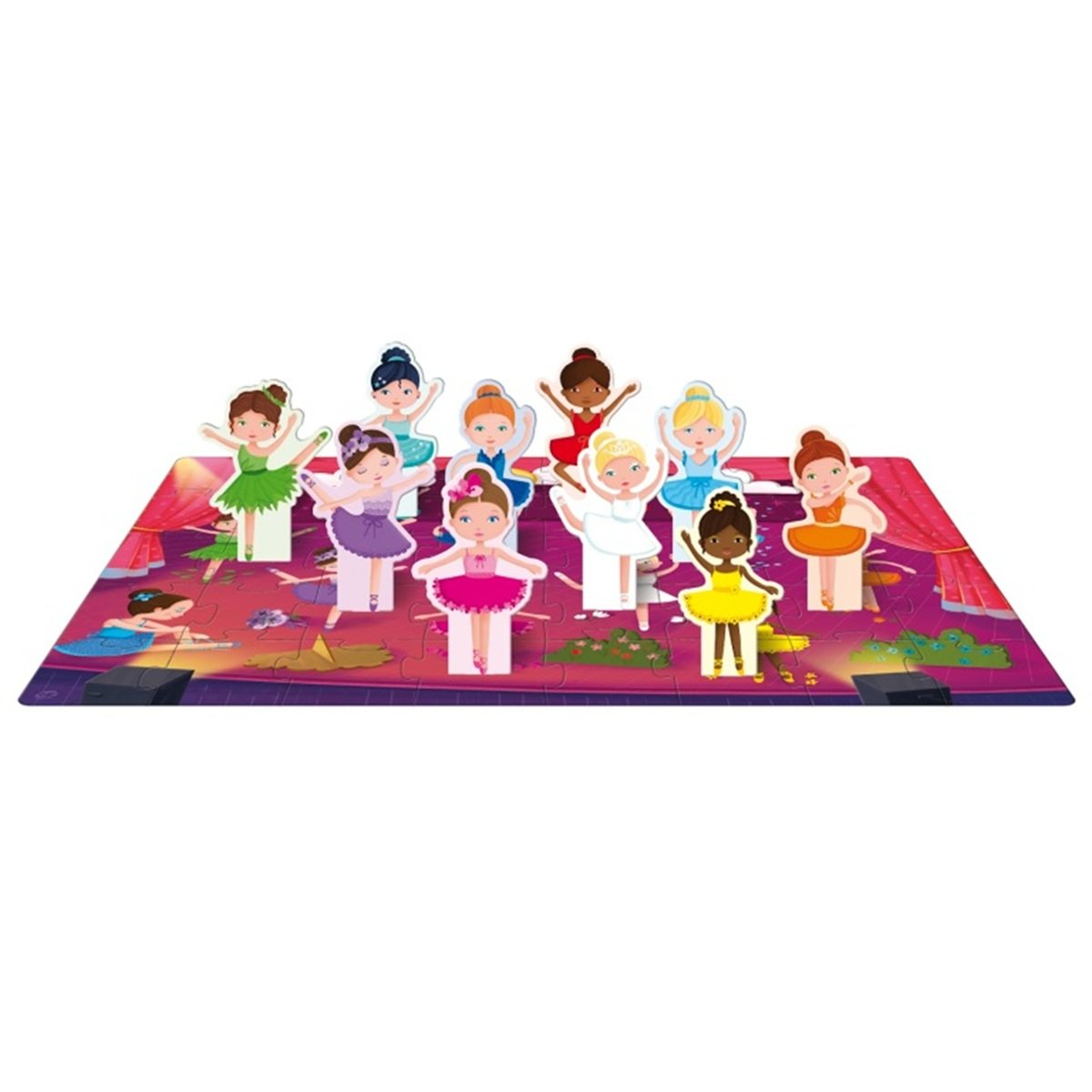 Livre et puzzle Les danseuses rose, SASSI JUNIOR