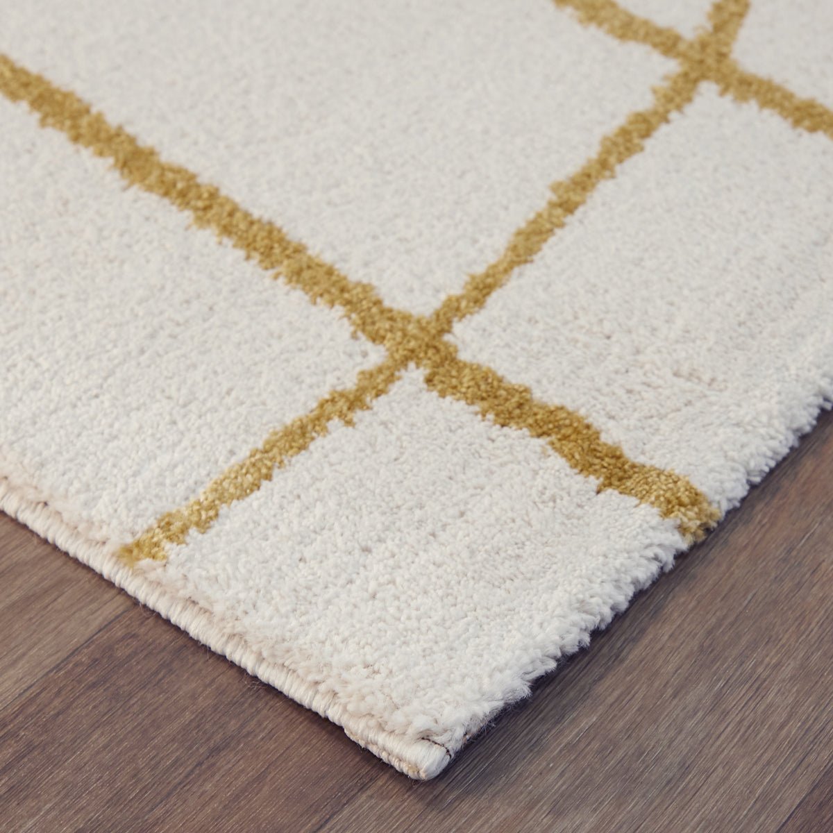 Tapis doux et design LUMEN jaune naturel, AFK LIVING