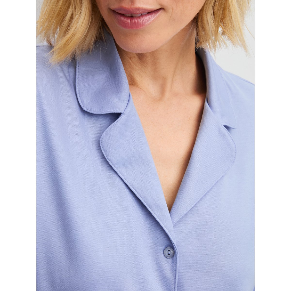 Chemise de nuit manches longues Coton EDITION 85 milky blue, CALIDA