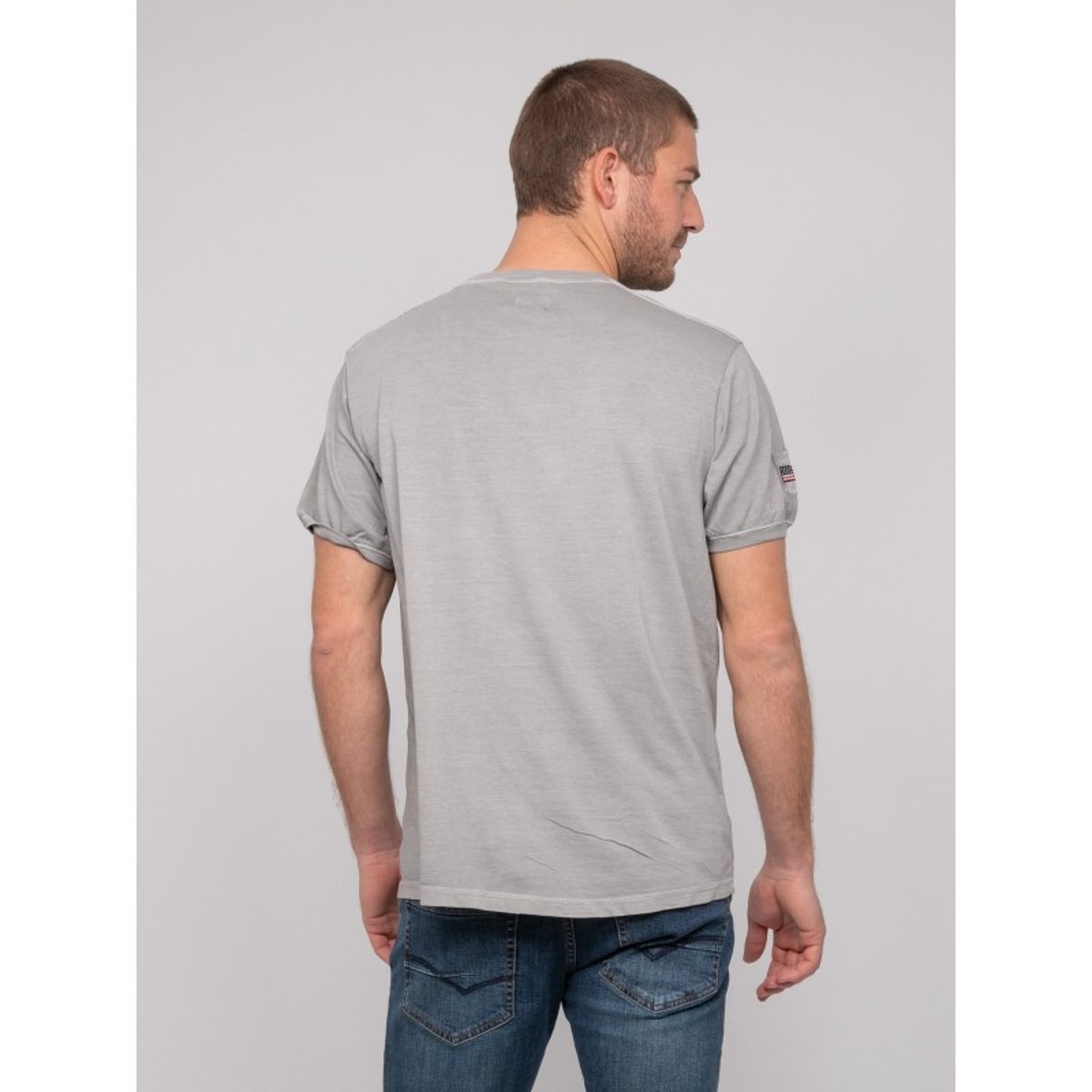 T-shirt Coton Motifs Navojob gris, RITCHIE