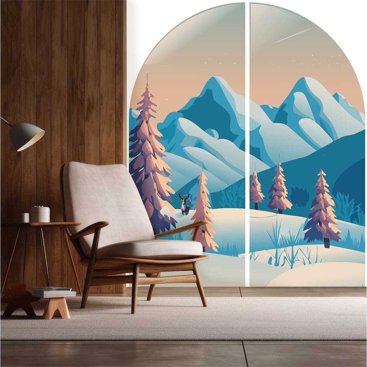 Papier peint montagne intissé, HEXOA
