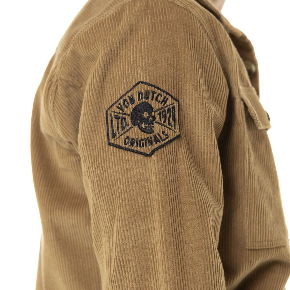 Veste coton 1929 marron camel / noir, VON DUTCH