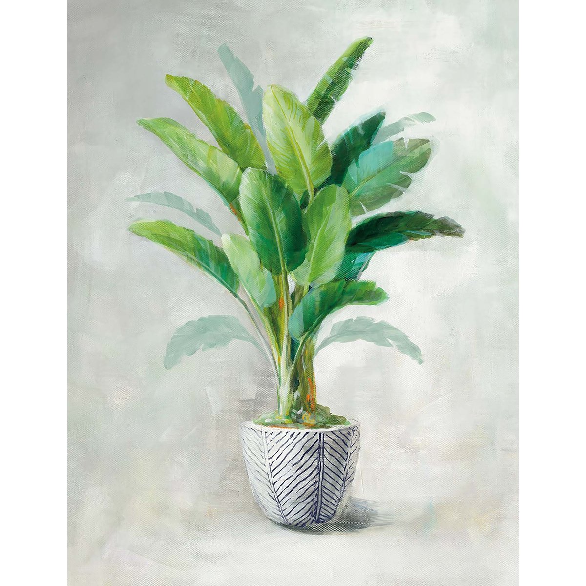 Papier peint exotique plante tropicale alpinia en aquarelle intissé, HEXOA