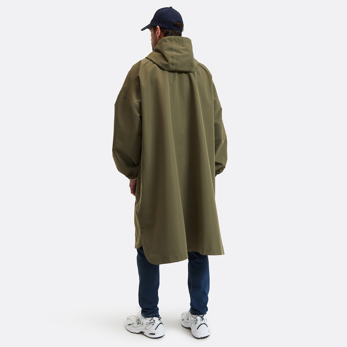 Corta-vento comprido oversize caqui, LA REDOUTE COLLECTIONS
