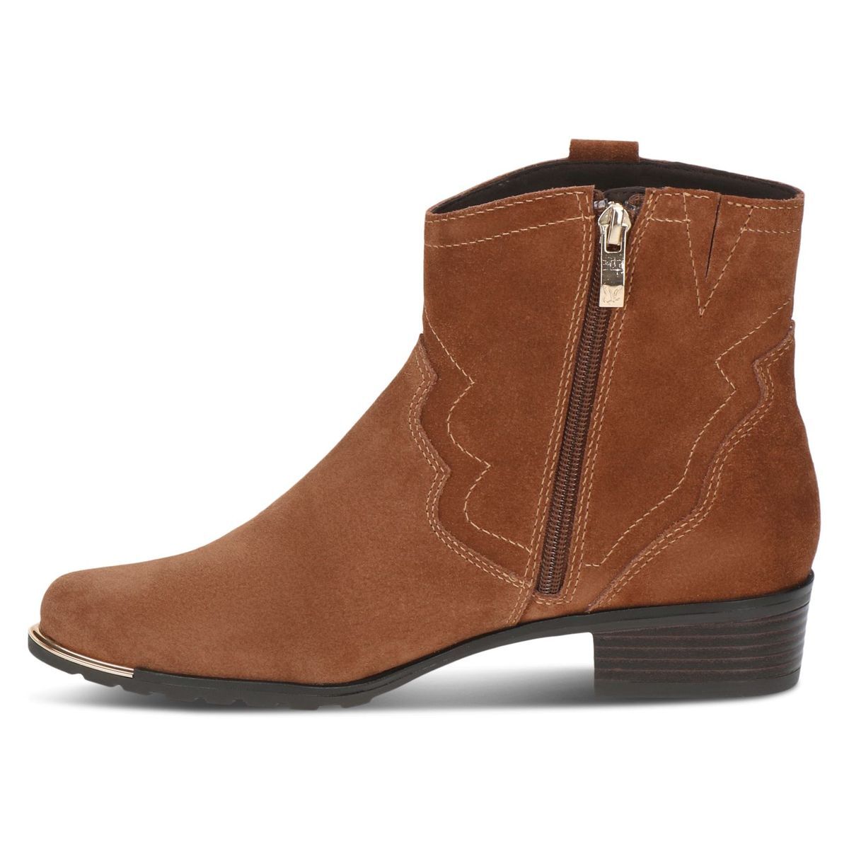 Bottine en cuir marron cognac, CAPRICE