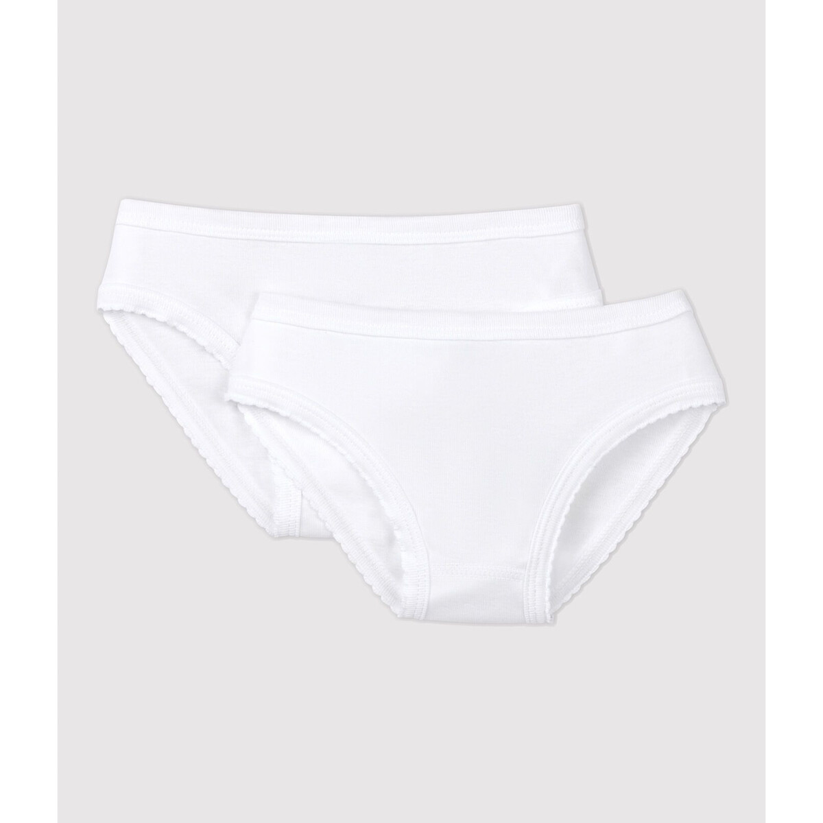 Lot de 2 culottes blanc, PETIT BATEAU