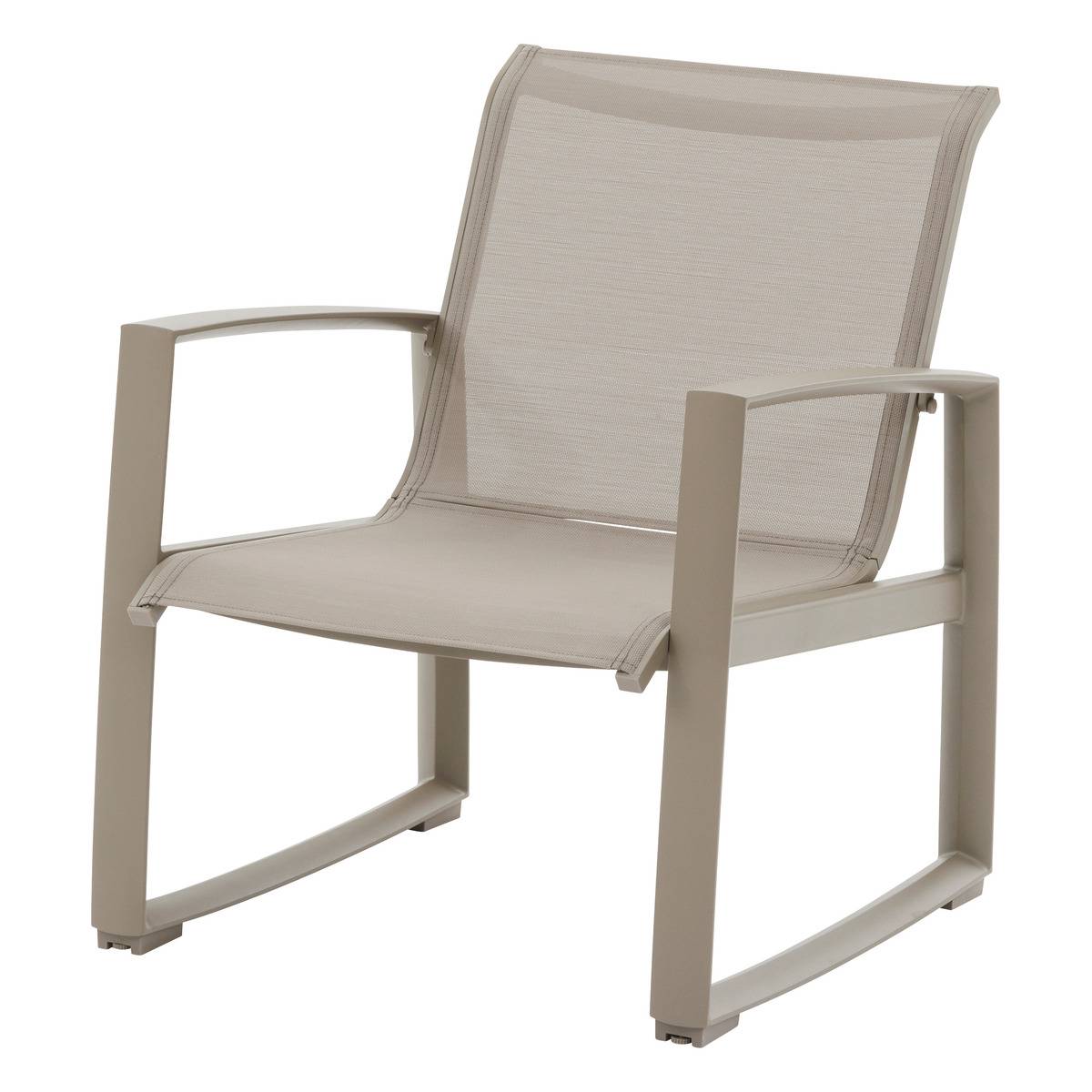 Salon de jardin 5 places en aluminium BOREANE marron, HESPERIDE