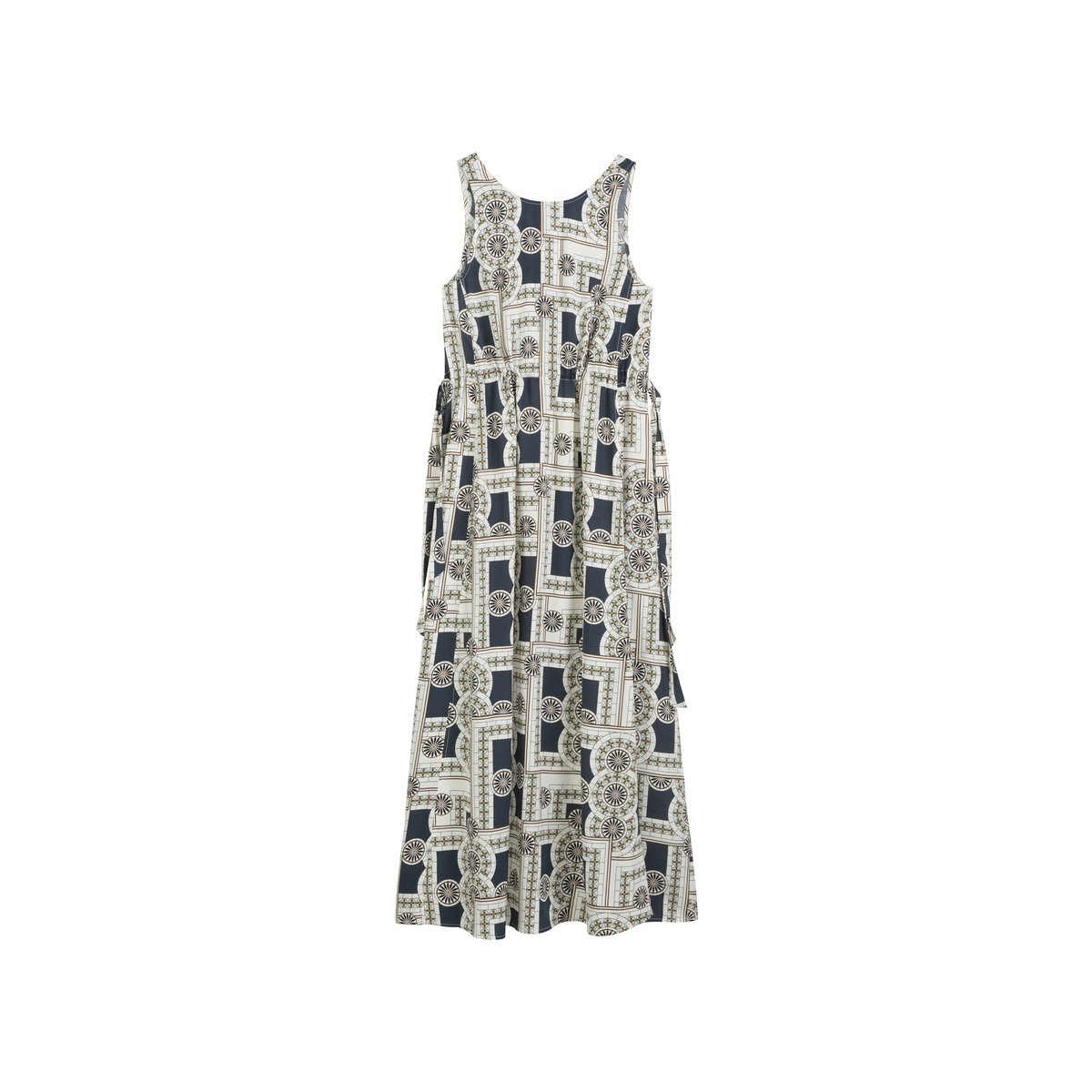 Robe imprimée flared en ECOVERO™ de LENZING™ bleu foncé, MARC O'POLO