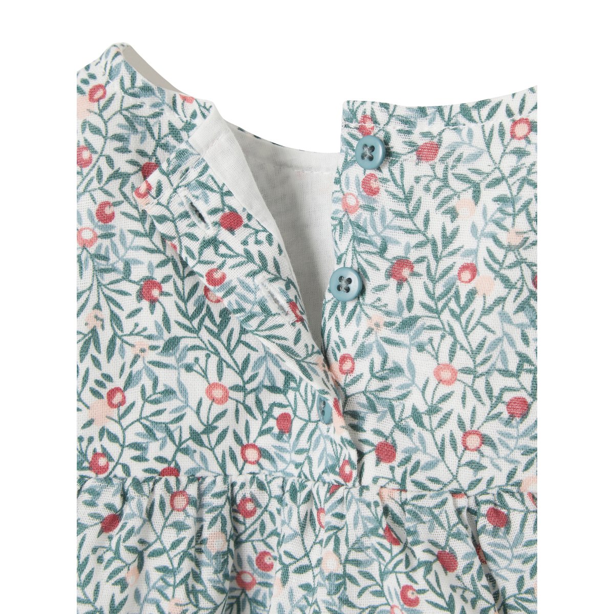 Ensemble blouse et salopette velours bébé bleu céleste, VERTBAUDET