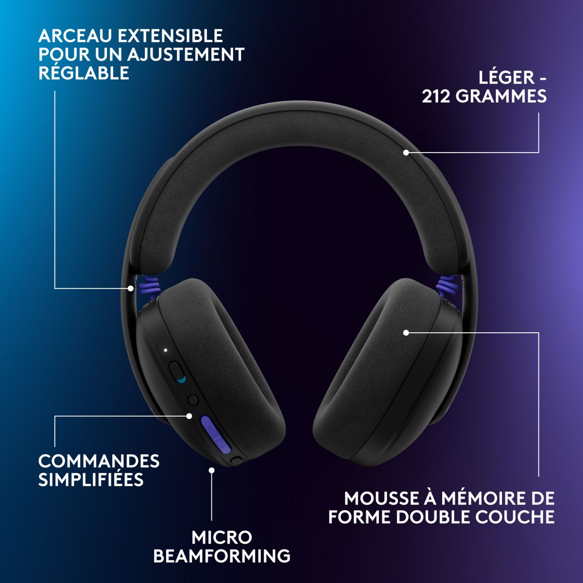 Casque gamer G325 Noir couleur unique, LOGITECH